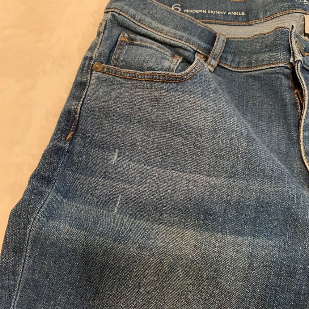 Loft Modern Skinny Ankle Patchwork Distressed Jea… - image 5